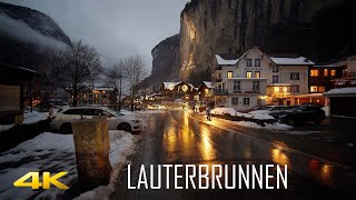 Lauterbrunnen Switzerland A Fairytale Christmas Village 4K 60p [upl. by Akahc648]