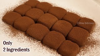 Condensed Milk Chocolate Truffles  Only 2 Ingredients  Chocolate Truffles Recipe [upl. by Nairde]