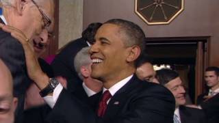 Obama enters the House chamber [upl. by Alyad854]