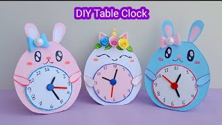 how to make paper table clock  School project  DIY table clock  origami craft  paper craft [upl. by Octavie]