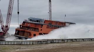 Staten Island Ferry SSG Michael H Ollis Launch 111519 [upl. by Karolina830]