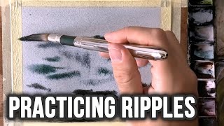 Practicing Painting Ripples in Watercolor [upl. by Ameehsat]