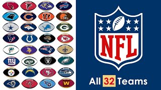 All 32 NFL Teams Logos A Visual Journey Through Football Excellence🏈🔍 [upl. by Ursulina]