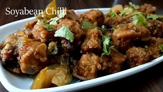 Soyabean Chilli  Simple Soyabean Chilli Recipe [upl. by Nowtna]