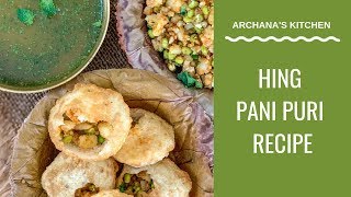 Hing Pani Puri Recipe  Indian Street Food Recipes By Archanas Kitchen [upl. by Edholm]