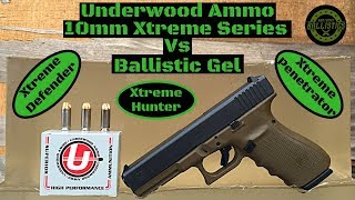 Underwood Ammo 10mm Xtreme Series vs Ballistic Gel [upl. by Akienom]