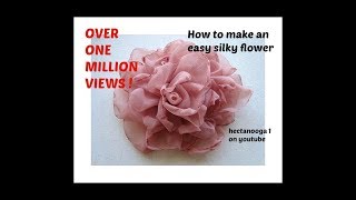 EASY METHOD BEAUTIFUL SILKY FLOWER  2 DIY fabric flower tutorial [upl. by Assened]