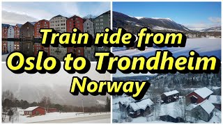 Train ride from Oslo to Trondheim Norway 🇳🇴 [upl. by Ehttam]