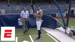 Exclusive Giancarlo Stanton and Alex Rodriguez talk batting strategy Yankees amp more  ESPN [upl. by Chrissa]