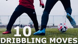 10 Dribbling Moves To Beat Defenders  Step By Step Dribbling Skills Tutorial [upl. by Coffeng]