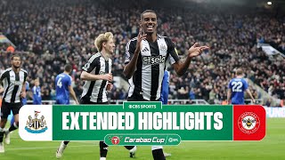 Newcastle United vs Brentford Extended Highlights  Carabao Cup  CBS Sports Golazo [upl. by Labana]