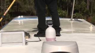 HowTo Coat a Fiberglass RV Roof by RV Education 101® [upl. by Kurt559]