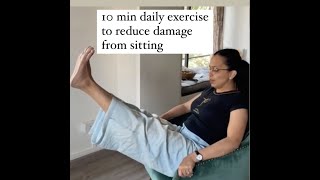 10 min workout to reduce damage from sitting [upl. by Tahp]