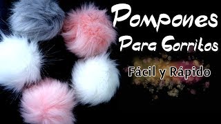 Como Hacer un PomPon  Pom Pom  PELUCHE  Para Gorritos [upl. by Lellih212]