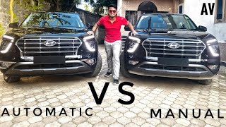 Hyundai Creta 2020 Automatic VS Manual Comparison  Black Edition [upl. by Nhguahs882]