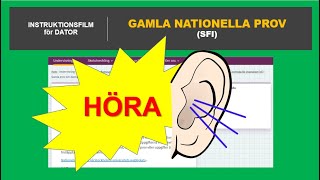 GAMLA NATIONELLA PROV 1 HÖRA Instruktionsfilm för dator på svenska [upl. by Bab62]