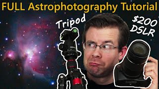 Shooting amp Processing Orion Nebula with a DSLR and Tripod NO TRACKER  Astrophotography Tutorial [upl. by Enitsirc]