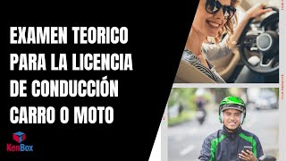 COMO APROBAR EL EXAMEN TEÓRICO PARA CARRO O MOTO LICENCIA DE CONDUCCIÓN [upl. by Cory430]