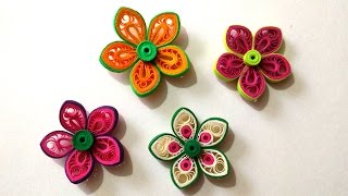 How To Make Beautiful Flower Using Paper Art Quilling [upl. by Esdnil]