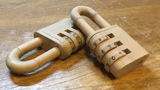 How To Make Working Wooden Combination Lock Free Plans [upl. by Aivizt]