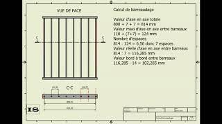 Espace entre barreaux Calcul de barreaudage pour la fabrication de défense de fenêtre gardecorps [upl. by Garrett]