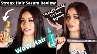 Streax Hair serum review  Heat Protectant Hair Serum for Hair straightening and Styling [upl. by Settera]