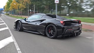 Full Carbon Black Ferrari 488 Pista Spider 720HP  Lovely Sounds [upl. by Arodaeht]