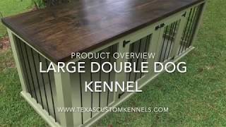 Large Double Dog Kennel  Product Overview  Texas Custom Kennels [upl. by Calvina26]