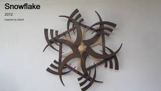 Snowflake  Kinetic sculpture by Peter verhaart [upl. by Suqram712]