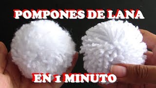 POMPÓN de LANA en 1 MINUTO 😱 FÁCIL y RÁPIDO  Latin DIY [upl. by Dorkas]