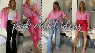 ZARA pink shirt  PINK outfit ideas  Gilljax [upl. by Hynda]