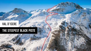 The Steepest Piste in Val dIsere Face de Bellevarde Stade Olympique [upl. by Royd]