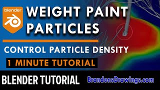 Weight Paint Particle Density in Blender 1Minute Tutorial SHORTS [upl. by Sension]