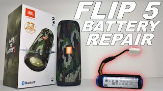 JBL FLIP 5  HOW TO REPAIR BATTERY [upl. by Enyrat318]