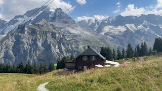 Switzerland countryside Walk Lauterbrunnen Murren Gimmelwald Allmendhubel Switzerland walk [upl. by Feerahs780]