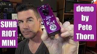 SUHR RIOT MINI DISTORTION demo by Pete Thorn [upl. by Joseito]