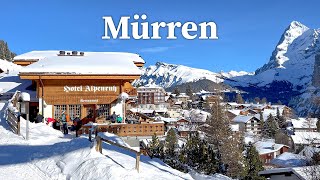 Walking Tour of Mürren Switzerland 4K  A Stunning Alpine Village [upl. by Loss524]