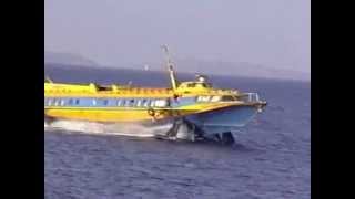 flying dolphin hydrofoil ferry greece hellenic [upl. by Oirasec]