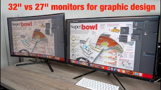 27 vs 32 inch 4K Monitors Guide for Digital Artists amp Graphic Designers [upl. by Ettenot]