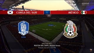 Simulación México vs Corea del sur Mundial Russia 2018 [upl. by Tronna]