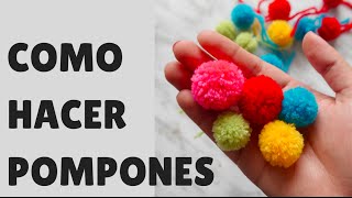 DIY Como Hacer Pompones Facil  OneThousandLooks [upl. by Icnarf]