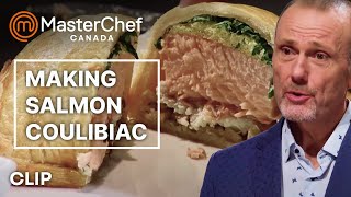 Who Nailed the Salmon Coulibiac  MasterChef Canada  MasterChef World [upl. by Nhguavoj782]