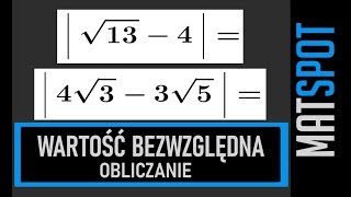 Wartość bezwzględna liczby  obliczanie [upl. by Henebry]