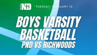 PND Boys Varsity Basketball vs Richwoods [upl. by Aryamo]