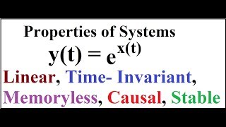 Properties Of Systems  Example 3 [upl. by Kelbee]