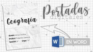 ¡PORTADAS BONITAS EN WORD PT2✨ [upl. by Campball]