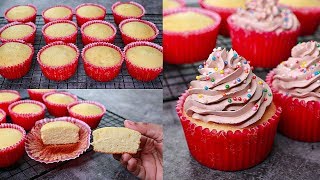 Vanilla Cup Cake Recipe Without Oven  Yummy [upl. by Aisatal]