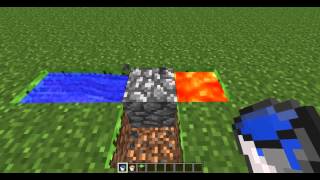 Minecraft  Simple Cobblestone Generator Tutorial Skyblock Commentary [upl. by Adnat]