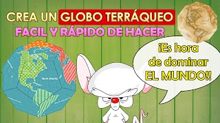 CREA UN GLOBO TERRÁQUEO FÁCIL Y RÁPIDO DE ARMAR [upl. by Rici]