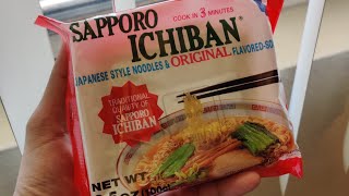 Sapporo Ichiban Japanese Style ORIGINAL Flavored Ramen Noodle Soup [upl. by Kcin61]